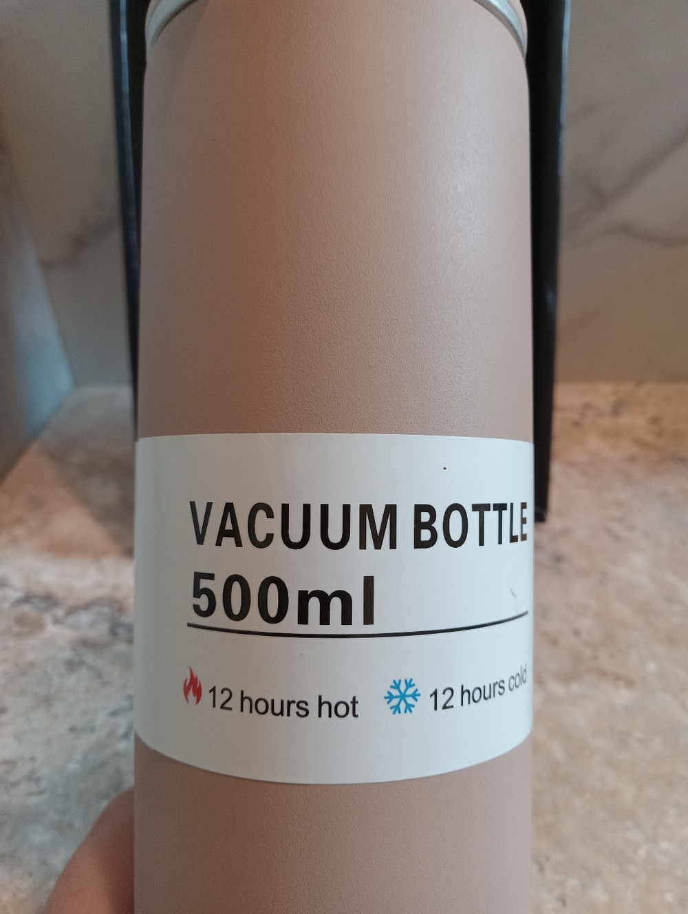 500ml Vacuum Bottle Set – Blush Pink Insulated Thermos with Three Cups Brand New - Picture 3 of 4